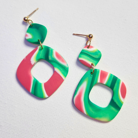 Watermelon Square Dangles