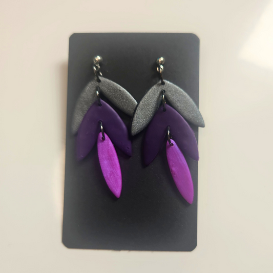 Black and Purple Dangle Drops